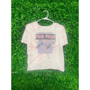 Vintage Womens Pink Floyd Cropped T-shirt - Womens Medium - T09